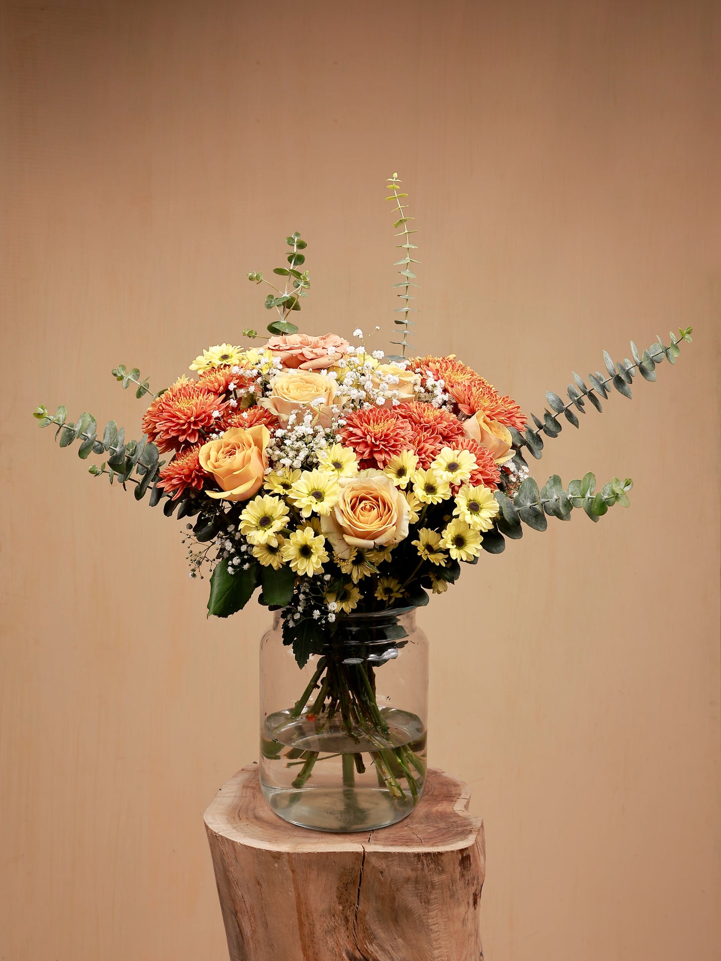 orange and yellow flower bouquet