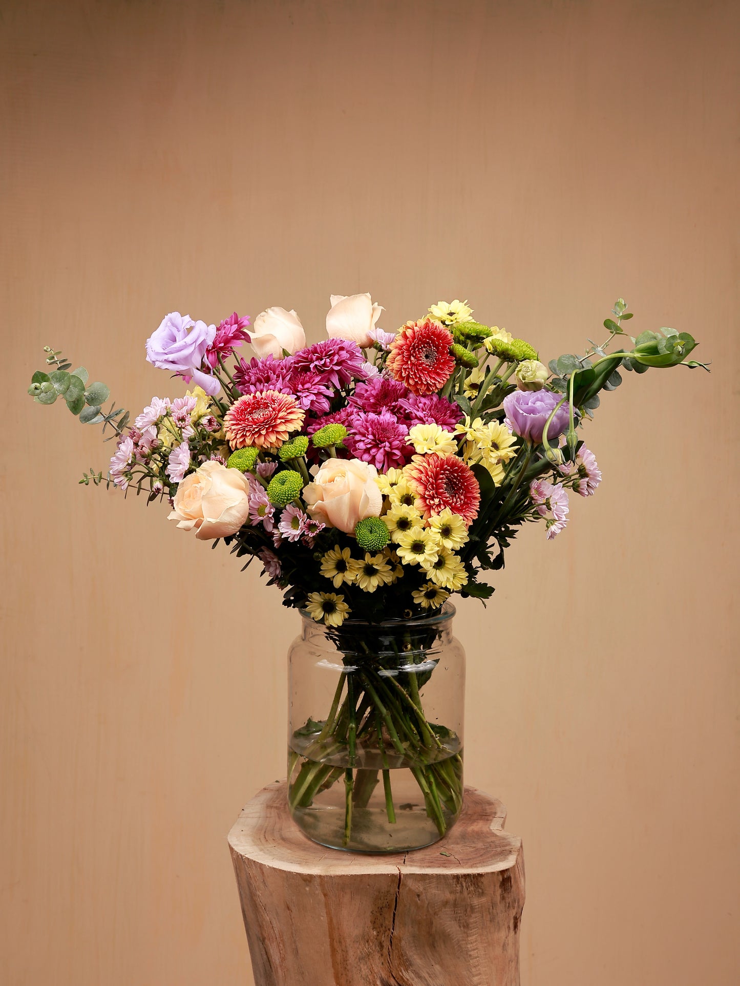 lovely flowers in glass vase