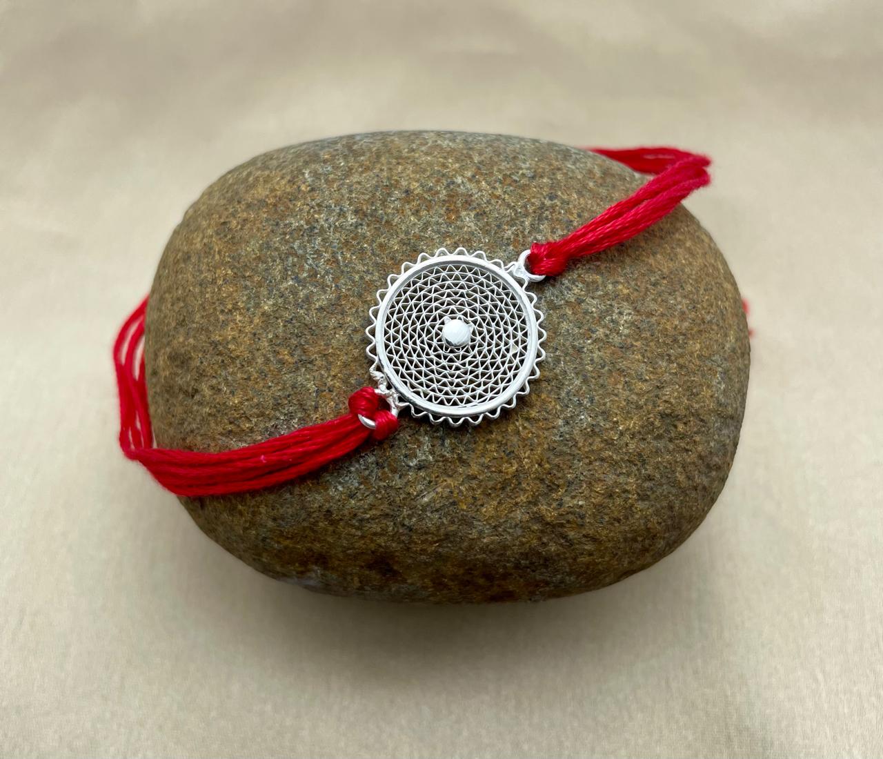 Silver Rays Rakhi
