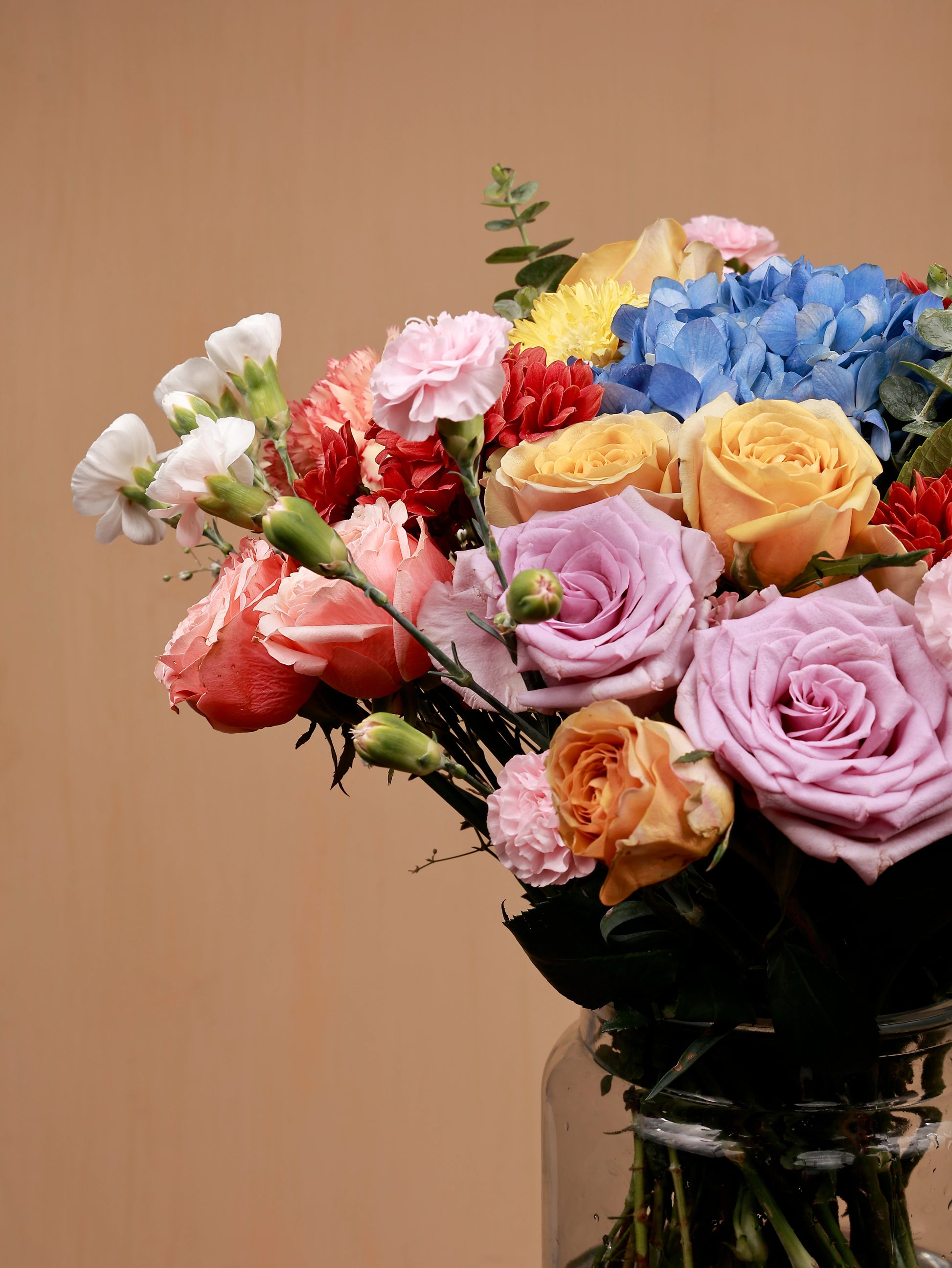 colorful bouquet of flowers closeup