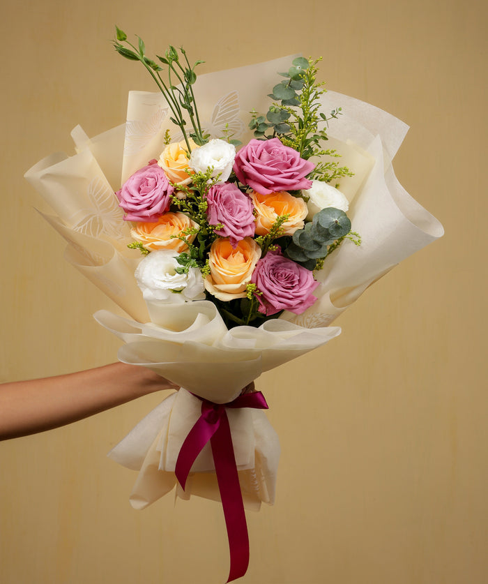Soft pink and white romantic bouquet