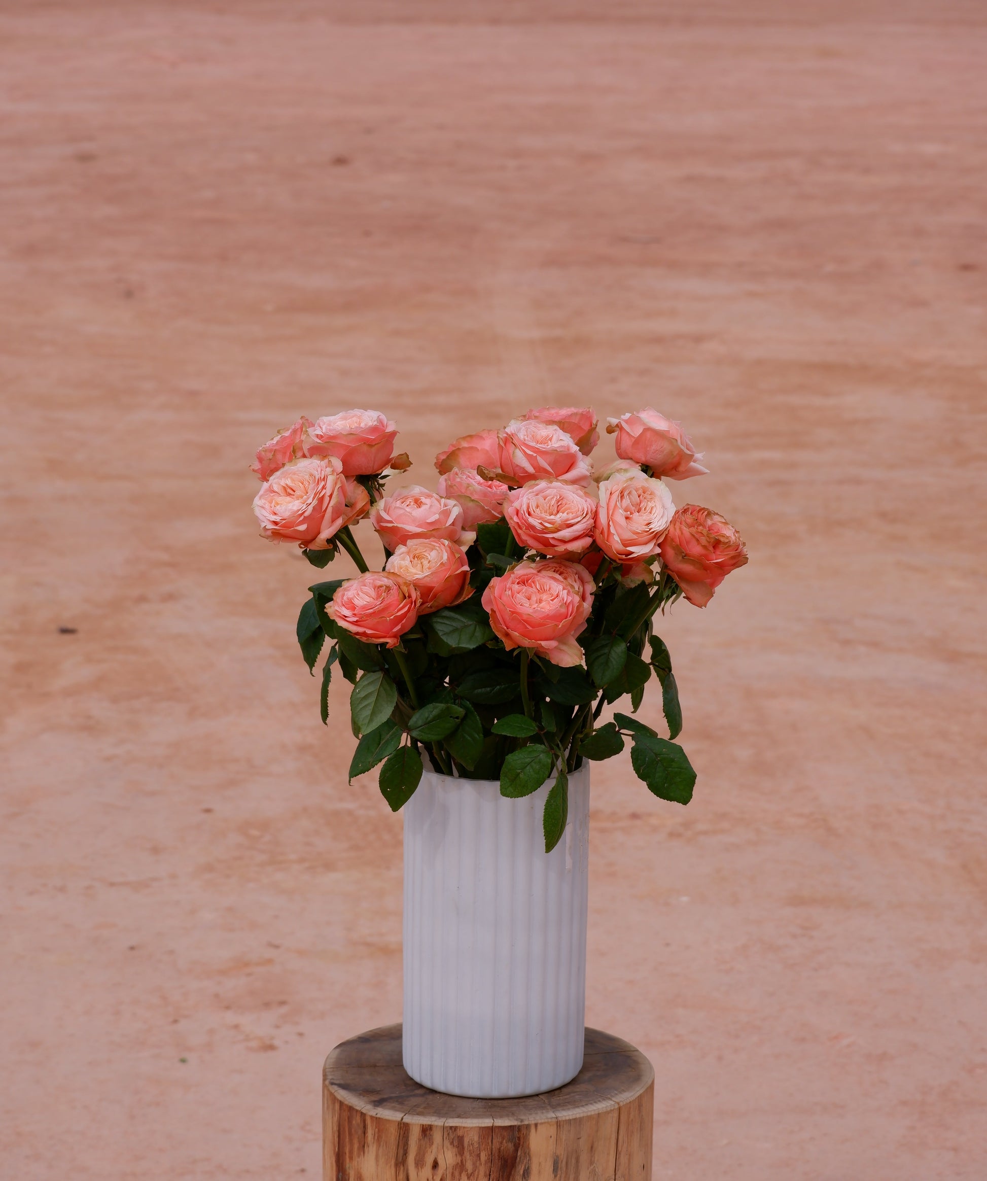 A bunch of luxury roses in vase