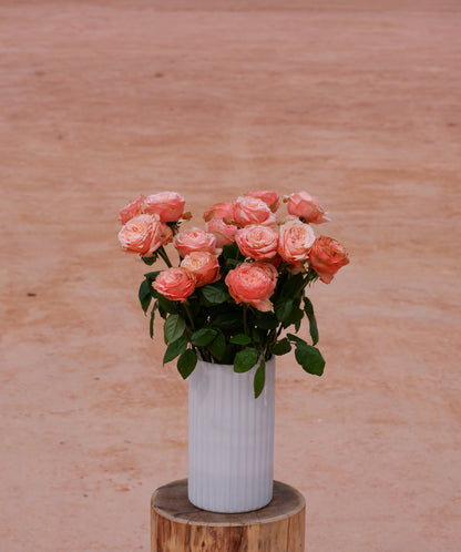 A bunch of luxury roses in vase