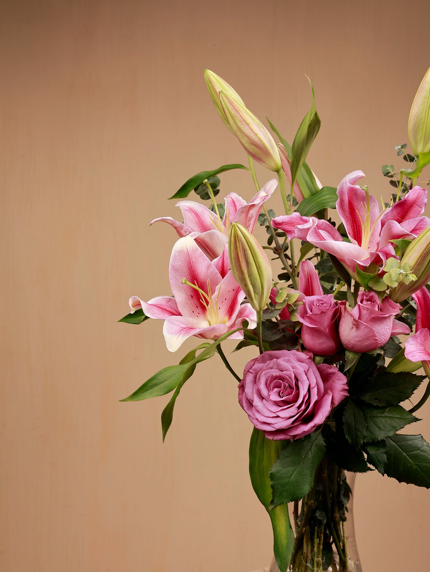 pink lily and new orleans closeup